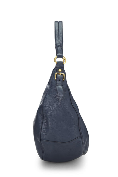 Prada, Vitello Daino Hobo bleu pré-aimé, Bleu