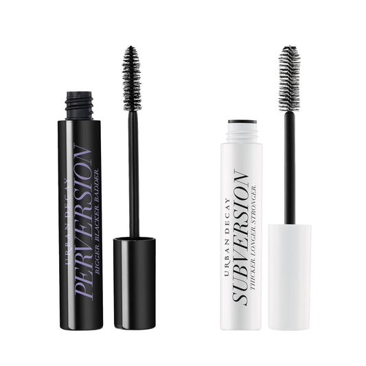 Urban Decay Perversion Volumizing Black Mascara + Subversion Eyelash Primer Bundle - for Length & Volume - Bold, Buildable Lash Look