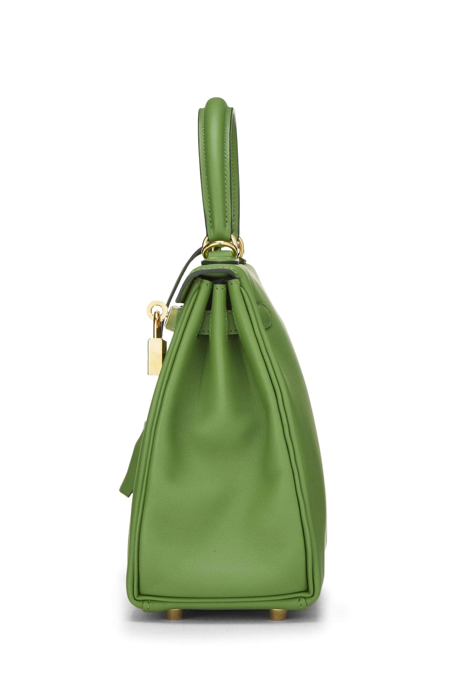 Hermès, Swift Kelly Retourné 25 Vert Yucca d'occasion, Vert Yucca