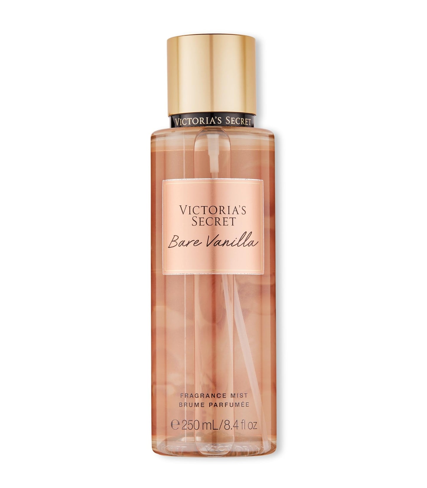 Spray corporel Victoria's Secret Bare Vanilla pour femme, notes de vanille fouettée et de cachemire doux, collection Bare Vanilla (8,4 oz)