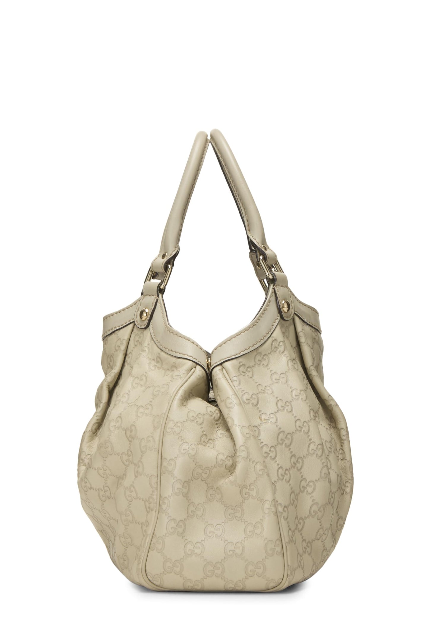 Gucci, Pre-Loved Cream Guccissima Sukey Tote, White