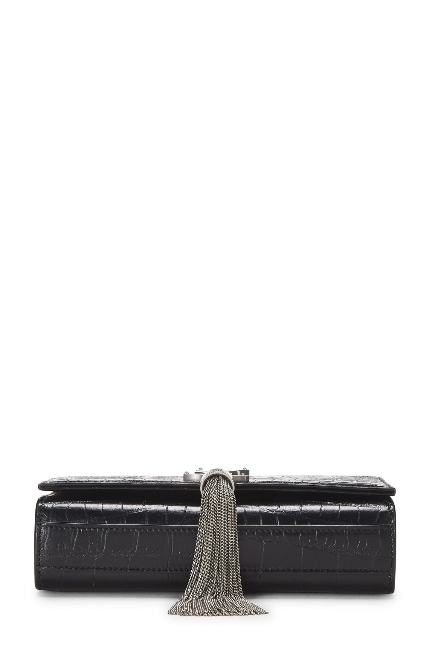 Yves Saint Laurent, Kate Tassel Small en cuir gaufré noir d'occasion, noir