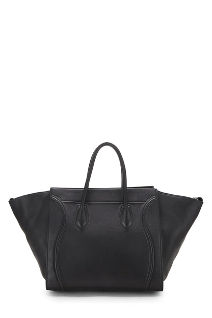 Céline, Pre-Loved Black Calfskin Leather Phantom Medium, Black