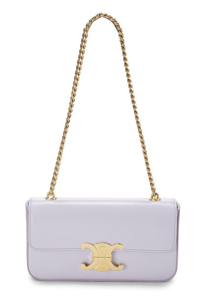 Céline, sac à bandoulière Claude Chain en cuir de veau violet d'occasion, violet