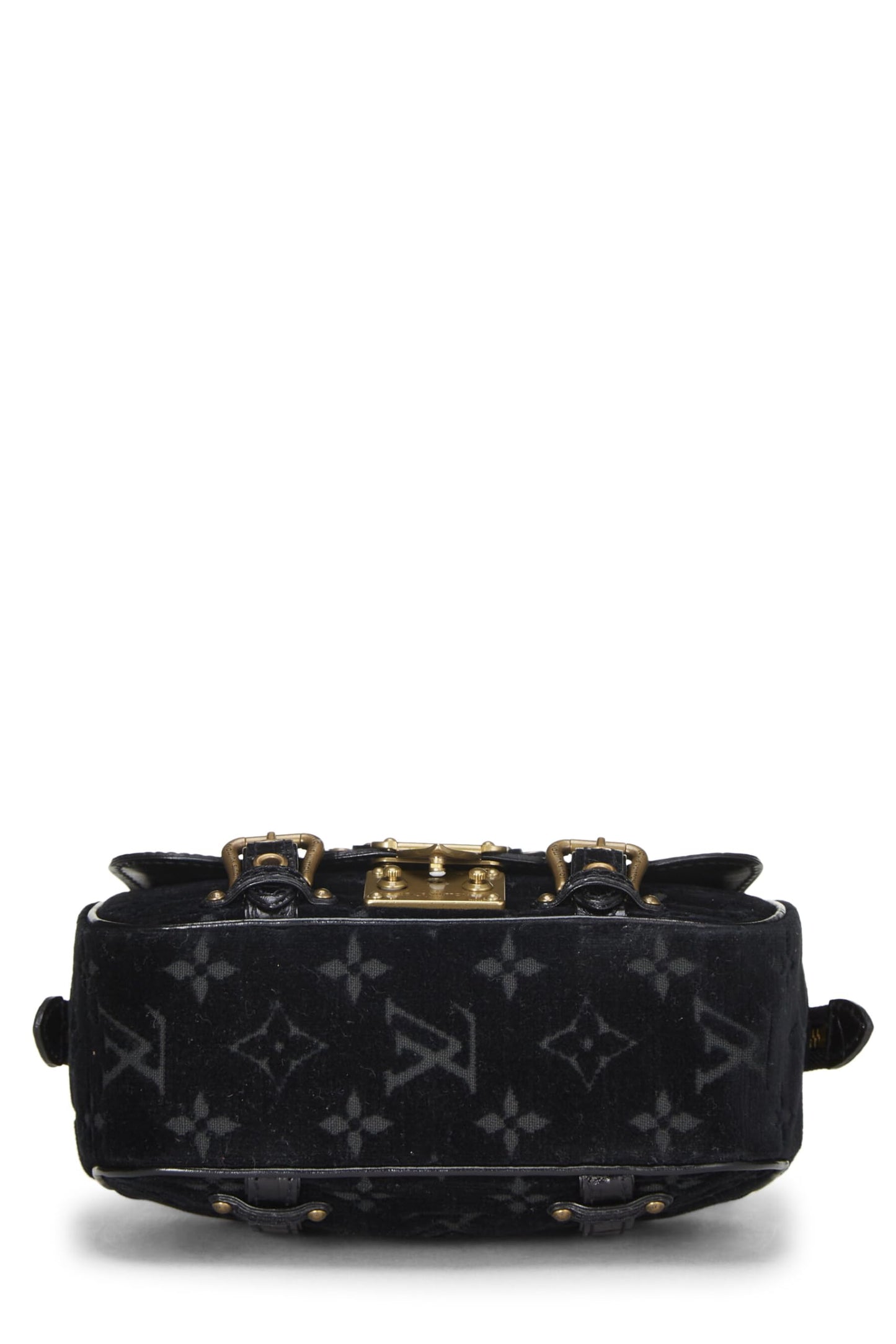 Louis Vuitton, Gracie PM en velours noir monogrammé d'occasion, noir