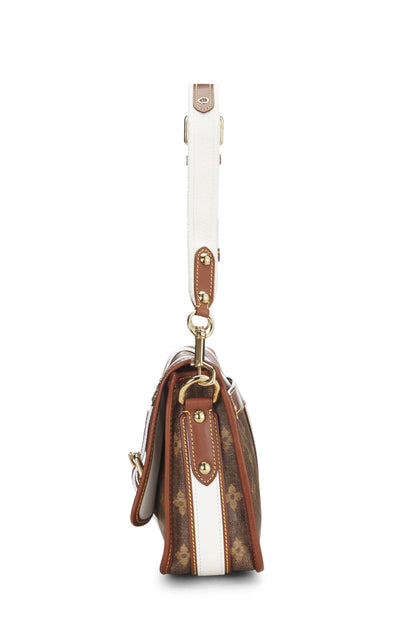 Louis Vuitton, Porte-monnaie en tissu Monogram Porte Rayures, marron, d'occasion