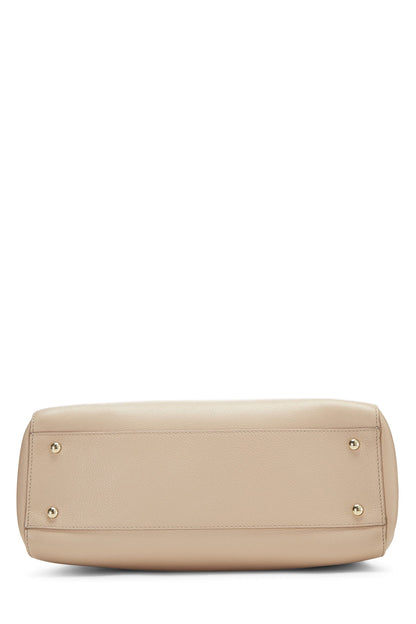 Chanel, sac fourre-tout Neo Executive en cuir beige d'occasion, beige