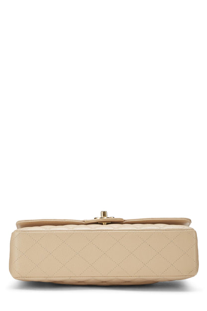 Chanel, Pre-Loved Beige Quilted Caviar Classic Double Flap Medium, Beige