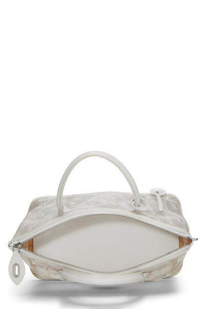 Louis Vuitton, Pre-Loved White Monogram Mesh Transparence Lockit, White