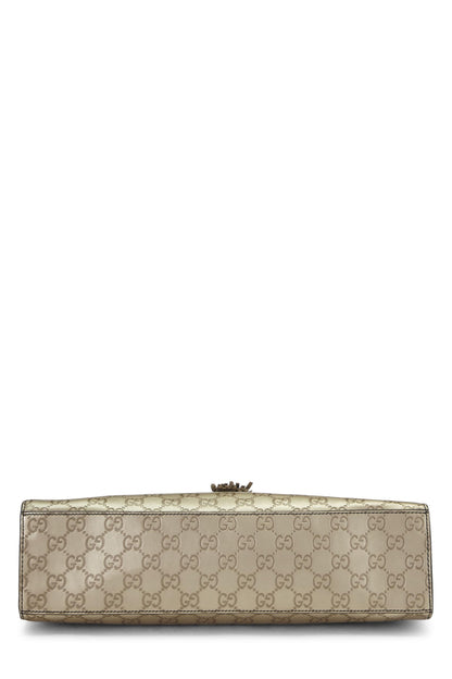 Gucci, sac à bandoulière en cuir Guccissima doré d'occasion Emily, doré