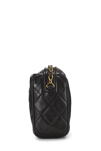 Chanel, Mini sac de poche en cuir d'agneau noir d'occasion, noir