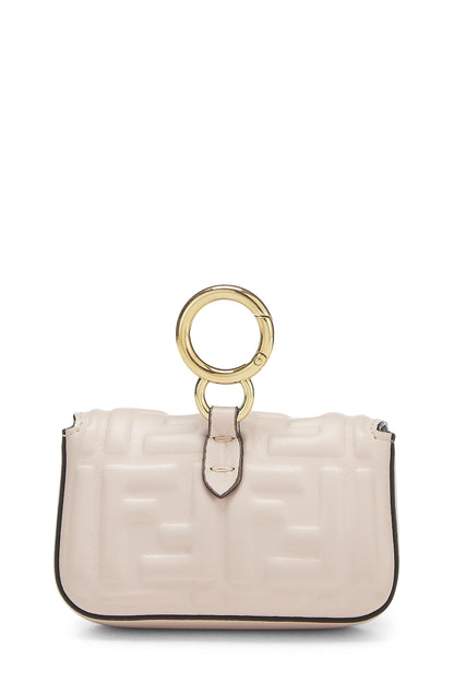 Fendi, Charm de sac convertible en baguette brodée rose d'occasion Nano, rose