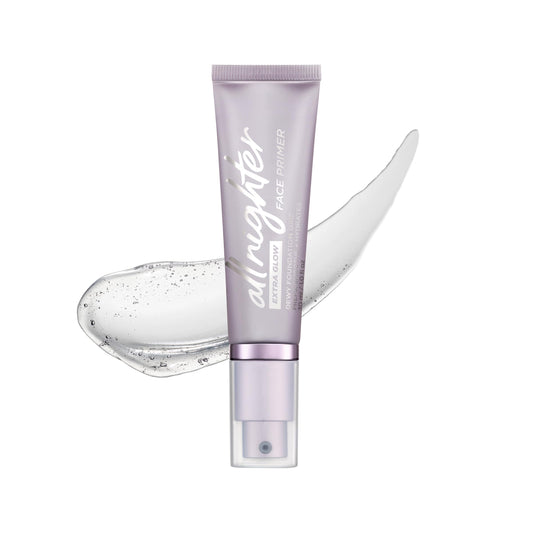 Urban Decay All Nighter Extra Glow Face Primer, acabado húmedo, base suavizante e hidratante para base de maquillaje facial, ácido hialurónico y extracto de agave, sin parabenos, vegano, sin crueldad - 1 fl oz