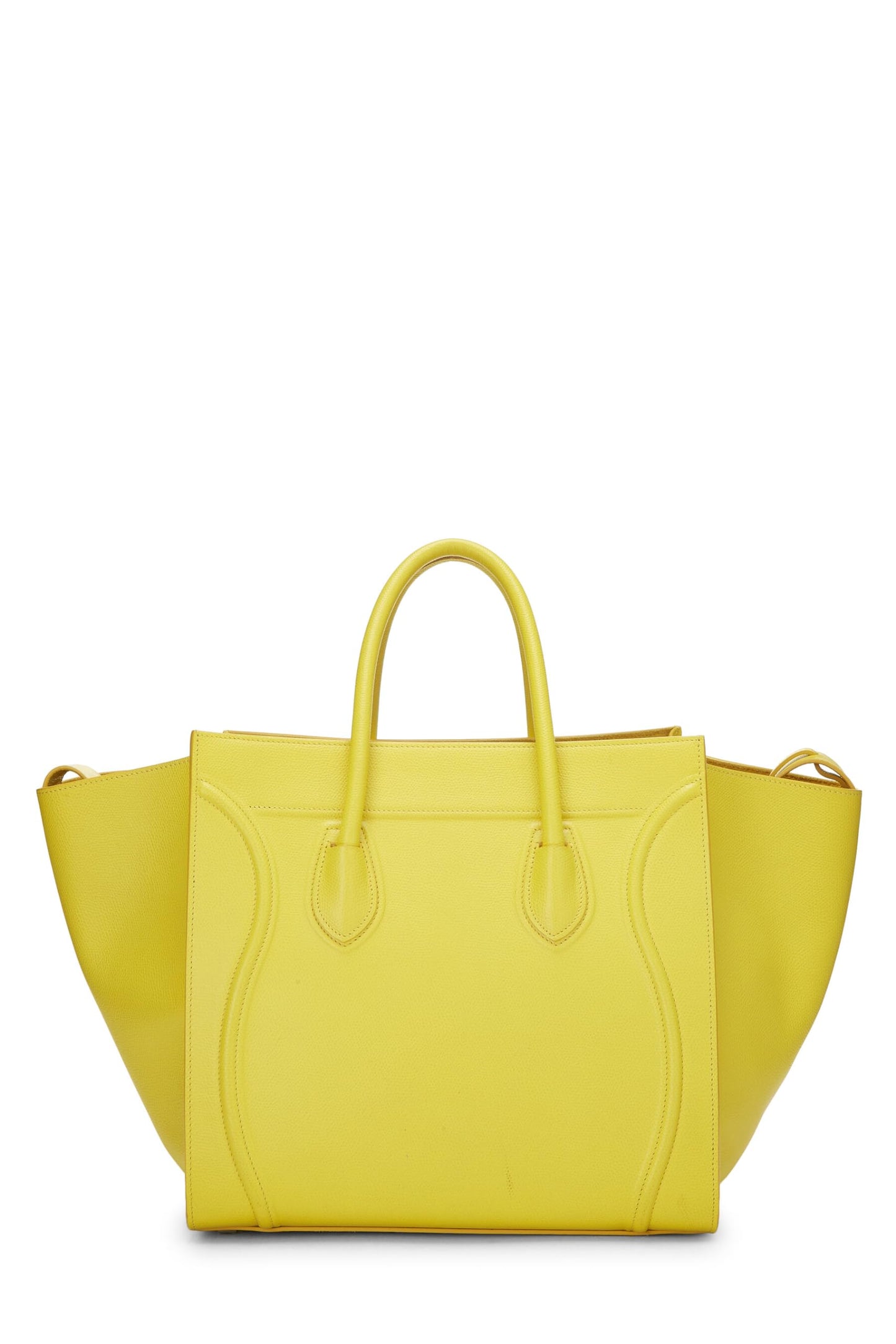 Céline, Pre-Loved Yellow Leather Phantom Medium, Yellow