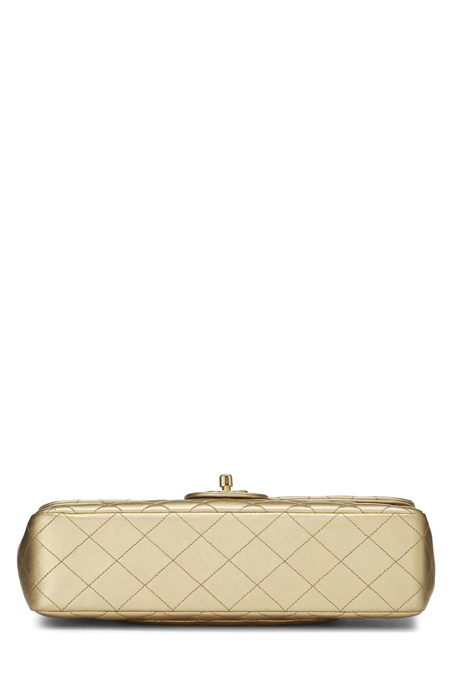 Chanel, Pre-Loved Metallic Gold Quilted Lambskin Kelly Flap Medium, Gold