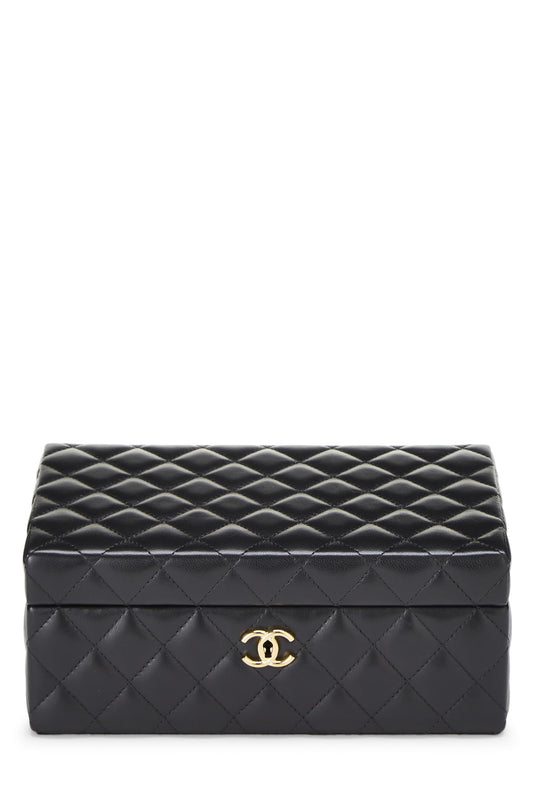 Chanel, Pre-Loved Black Quilted Lambskin Jewelry Chest Small, Black