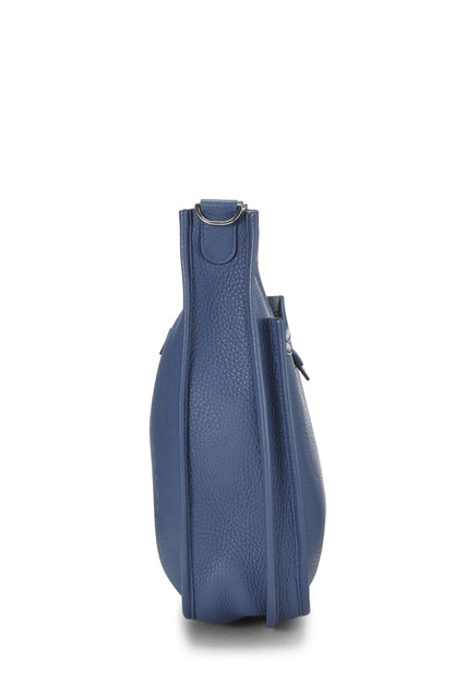 Hermès, Pre-Loved Blue Saphir Clemence Evelyne III Amazone PM, Blue Agate