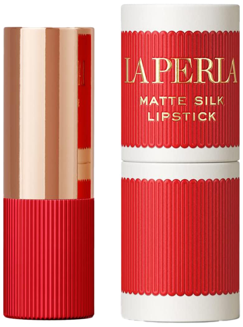 La Perla, barra de labios Matte Silk, rojo amapola