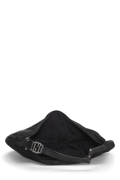 Fendi, sac hobo en toile noire Zucchino d'occasion, noir