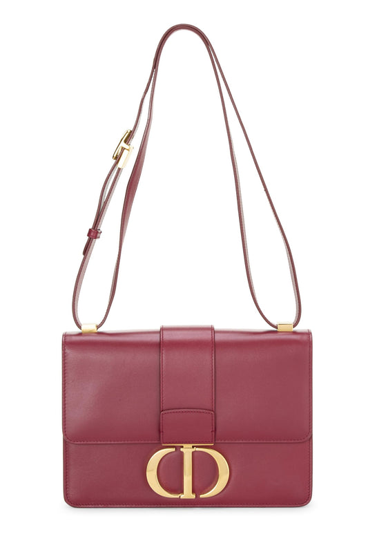 Dior, Pre-Loved Burgundy Calfskin 30 Montaigne Box Bag, Burgundy