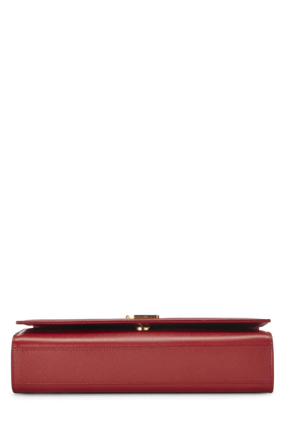 Yves Saint Laurent, Kate Medium de piel de becerro granulada roja Pre-Loved, Rojo