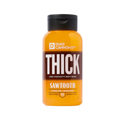 Gel de baño de alta viscosidad THICK para hombres de Duke Cannon Supply Co., variedad Scent Seeker, paquete de 4, ingredientes de primera calidad, espesantes de origen vegetal, espuma superior, exfoliante natural, 17,5 onzas líquidas (paquete de 4)