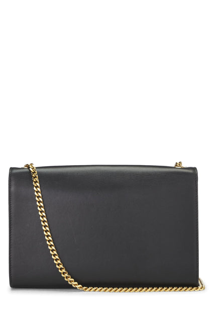 Saint Laurent, Kate de piel de becerro negra Pre-Loved con borla mediana, Negro