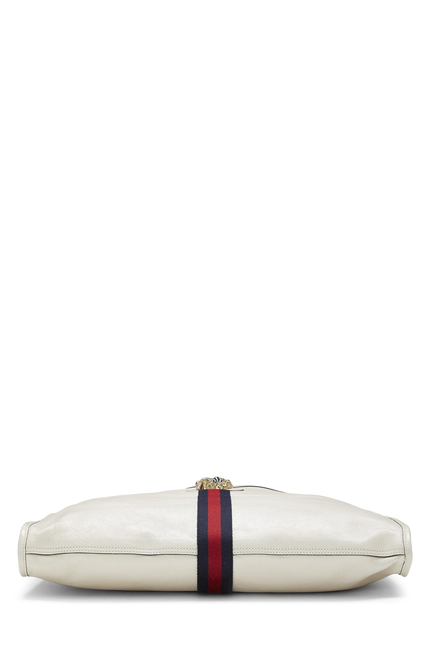 Gucci, grand sac fourre-tout en cuir blanc Web Rajah d'occasion, blanc