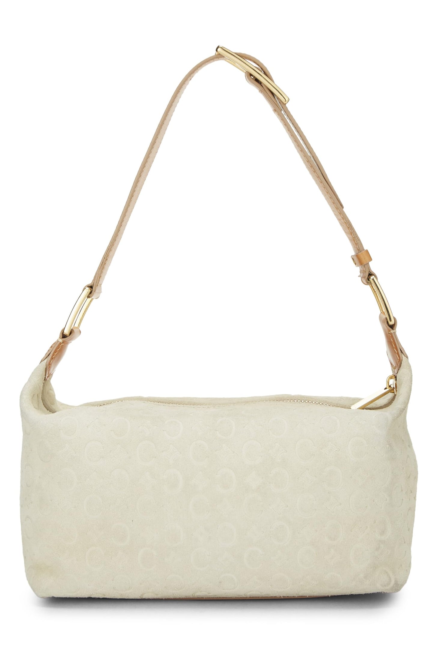 Céline, sac à bandoulière en daim beige Macadam d'occasion, beige