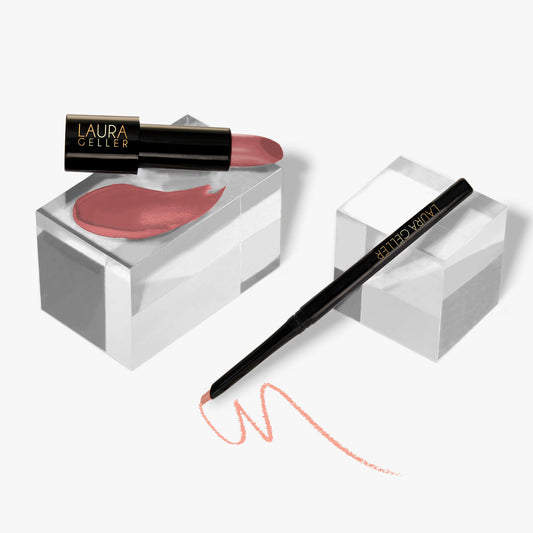 LAURA GELLER NEW YORK Modern Classic Duo - Novel Neutral Lipstick + Nice Neutral Lip Liner - Ultra-Rich Color - Luxurious and Lightweight - Cream Finish