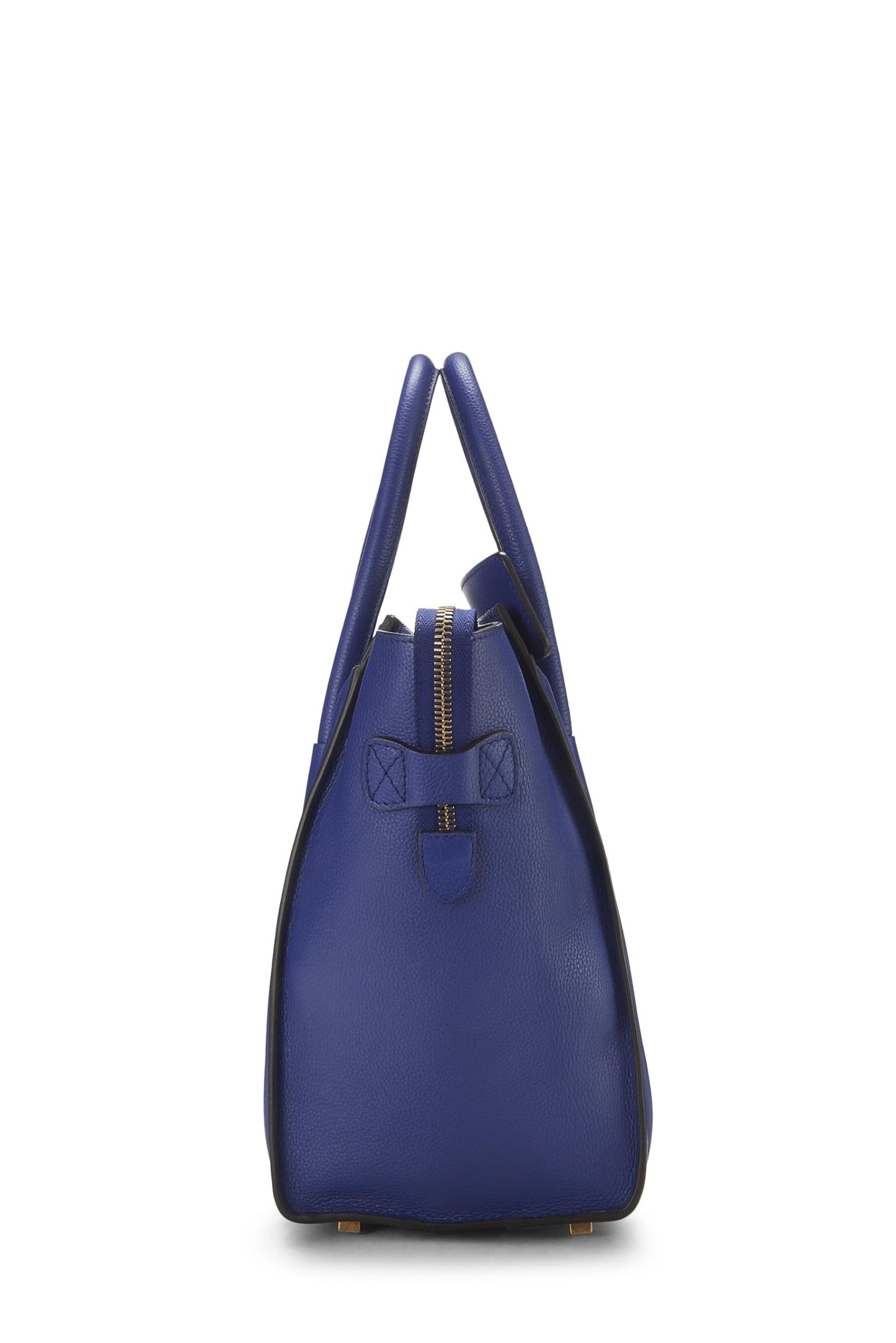 Céline, Pre-Loved Blue Calfskin Leather Luggage Mini, Blue