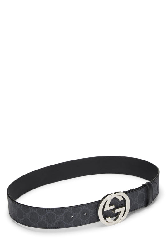 Gucci, Ceinture GG Supreme noire d'occasion, Noir