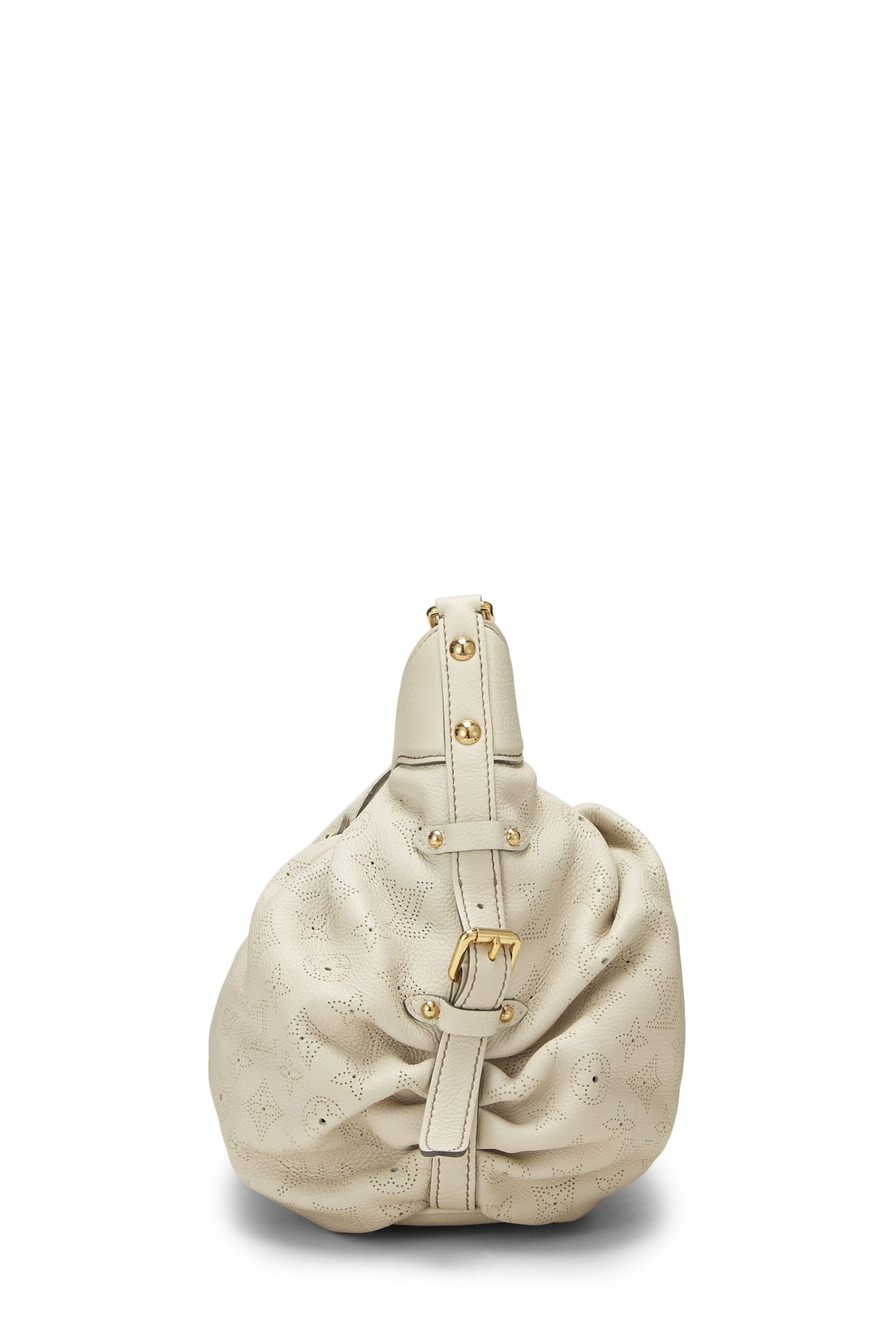 Louis Vuitton, sac à main en cuir Mahina XS blanc monogrammé d'occasion, blanc