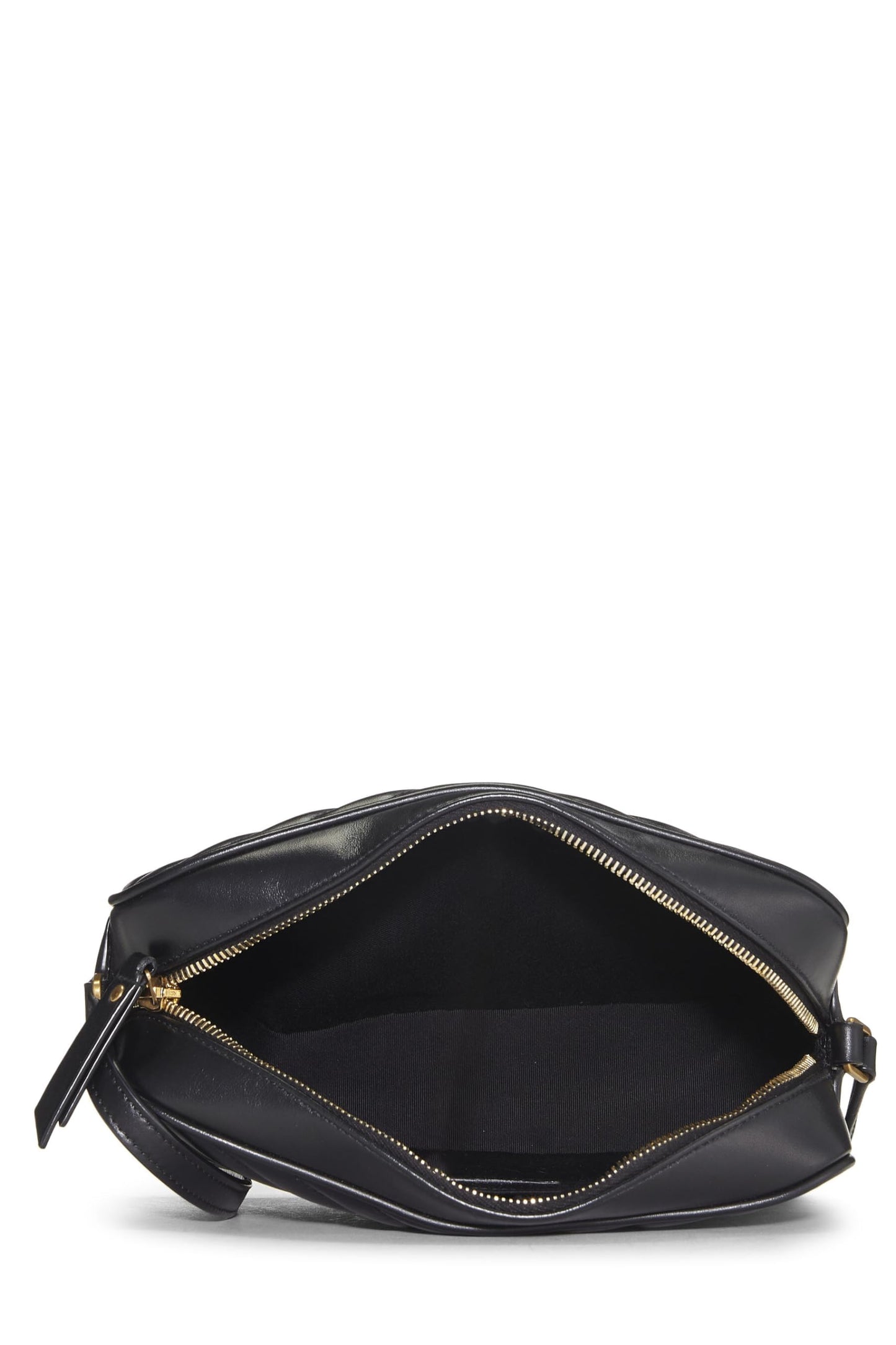 Yves Saint Laurent, Bolso para cámara Lou de piel de becerro acolchado negro Pre-Loved, Negro