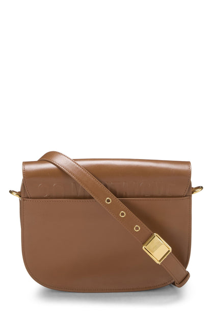 Dior, Bobby Flap Medium en cuir de veau marron d'occasion, marron