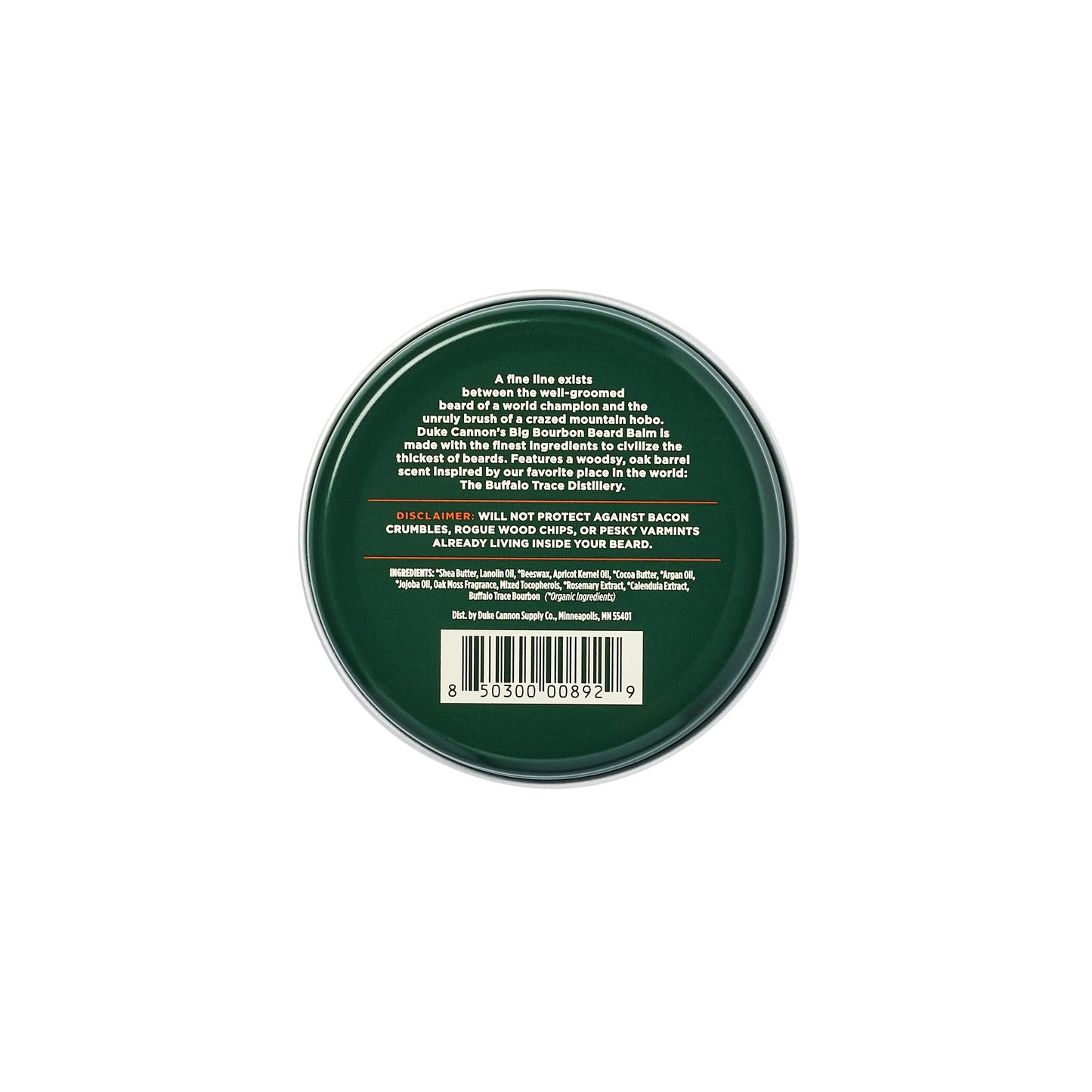 Duke Cannon Supply Co. Big Bourbon Beard Balm, 1.6oz - Oak Barrel Scent/Made with Natural and Organic Ingredients