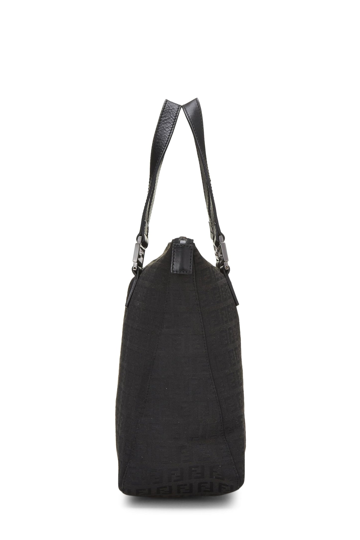 Fendi, Pre-Loved Black Zucchino Canvas Tote, Black