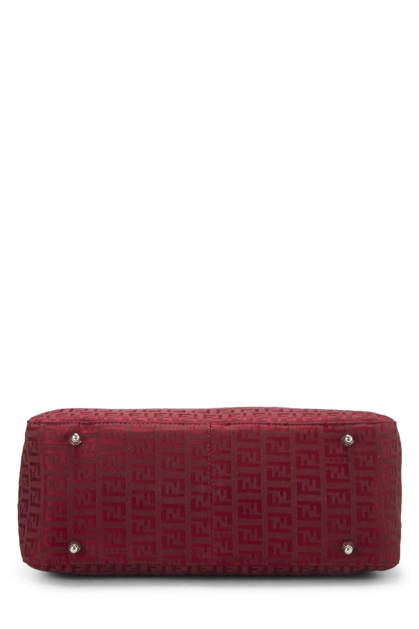 Fendi, sac à main en toile Zucchino rouge d'occasion, petit modèle, rouge