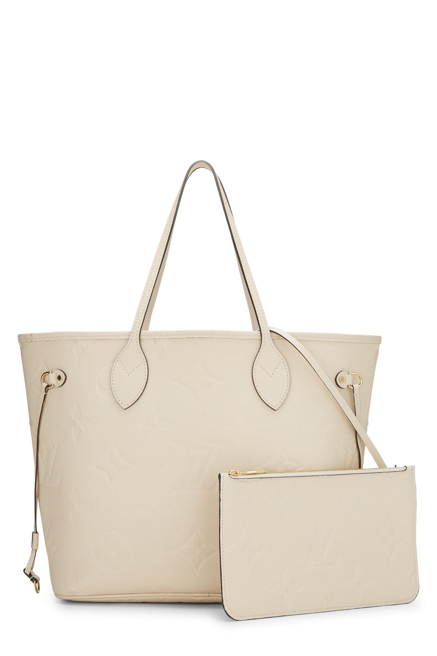 Louis Vuitton, Empreinte Neverfull MM géant crème d'occasion, blanc