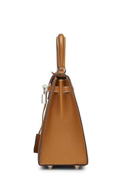 Hermès, Epsom natural preamado Kelly Sellier 25, NUTURAL