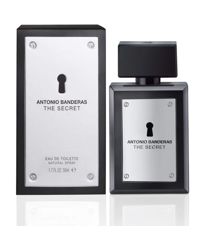 Parfums Antonio Banderas - The Secret - Eau de Toilette pour Homme - Longue Durée - Parfum Élégant, Sexy et Masculin - Notes Fruitées et Cuirées - Idéal pour Porter en Journée - 50 ml