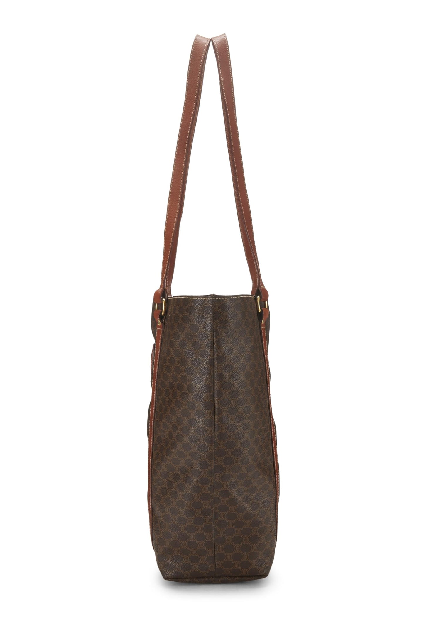 Céline, Pre-Loved Brown Macadam Tote, Brown