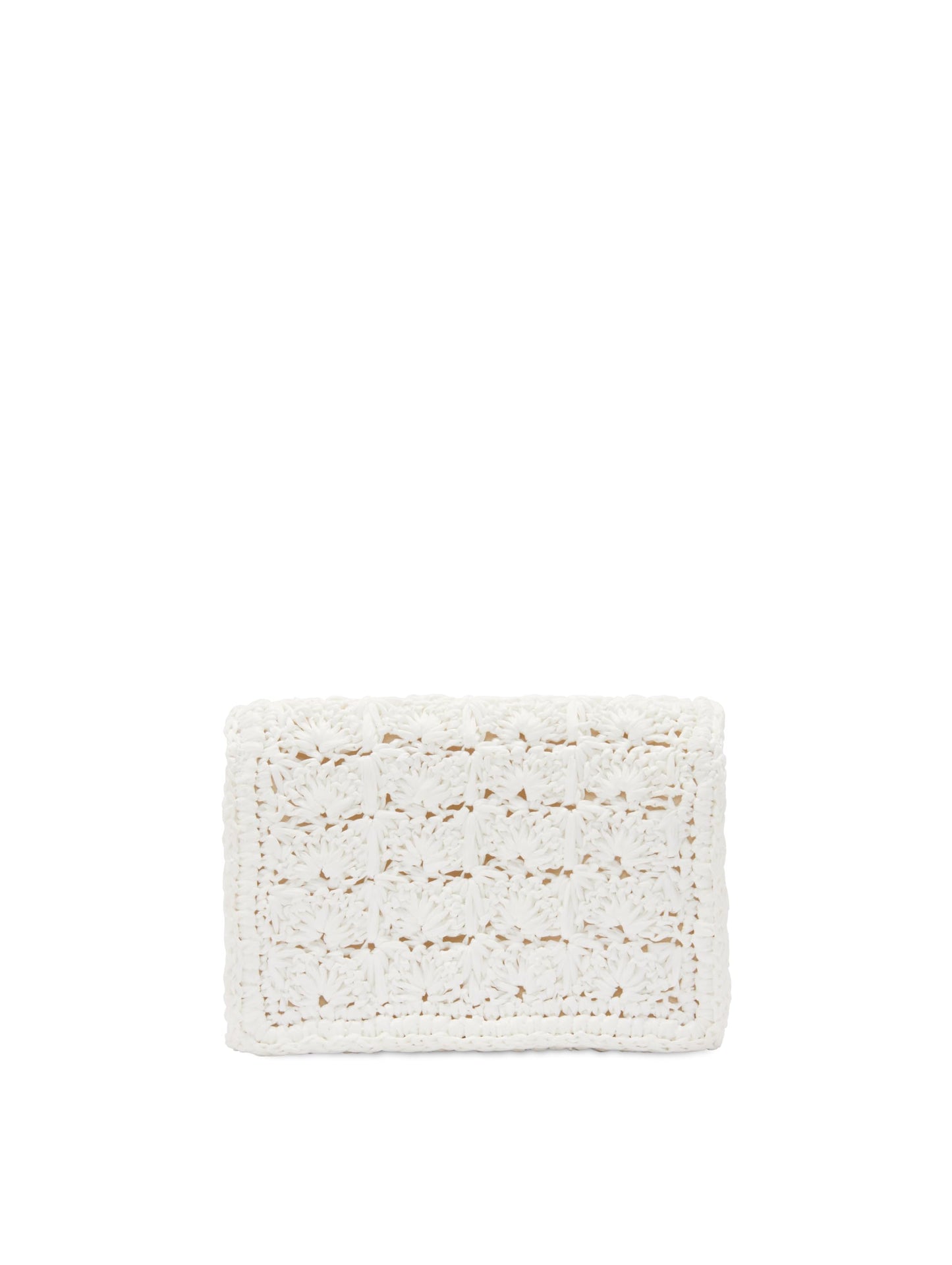 Oscar de la Renta, Hand-Crocheted Raffia O Pochette, Ivory