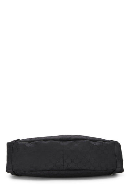 Gucci, sac fourre-tout Abbey en nylon noir GG d'origine d'occasion, noir