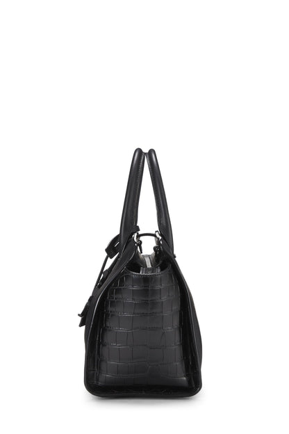 Yves Saint Laurent, Cabas Downtown Baby en cuir noir d'occasion, noir