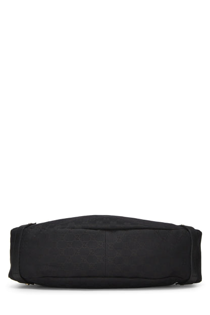 Gucci, sac fourre-tout Abbey en toile GG noir d'occasion, noir