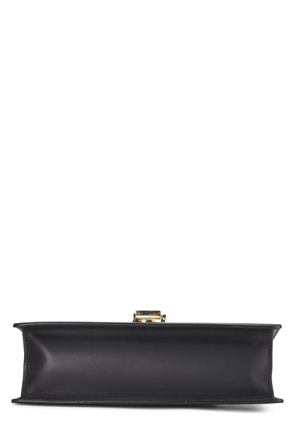 Gucci, petit sac bandoulière en cuir noir Web Sylvie d'occasion, noir