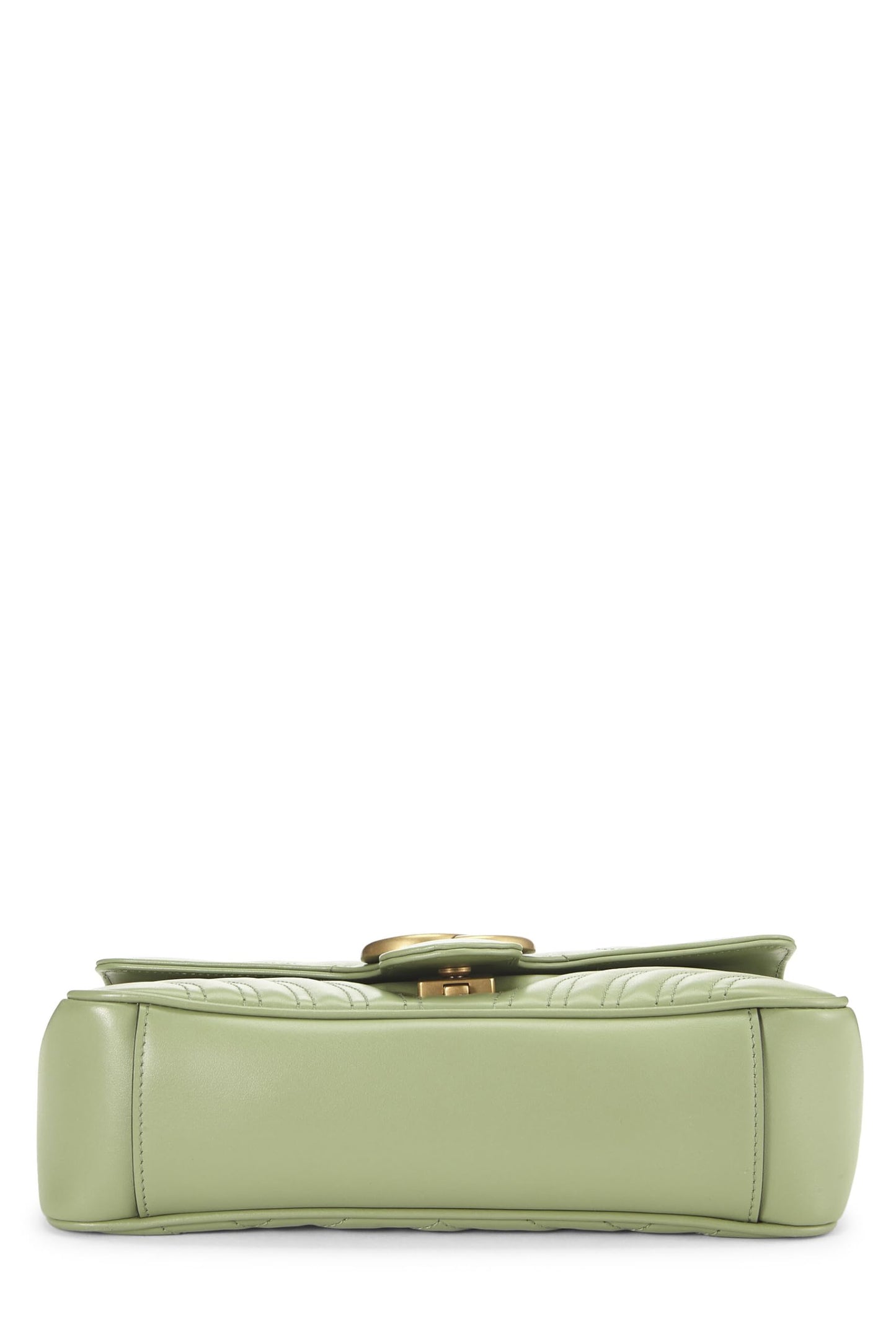 Gucci, sac à bandoulière GG Marmont Torchon en cuir vert d'occasion, petit modèle, vert