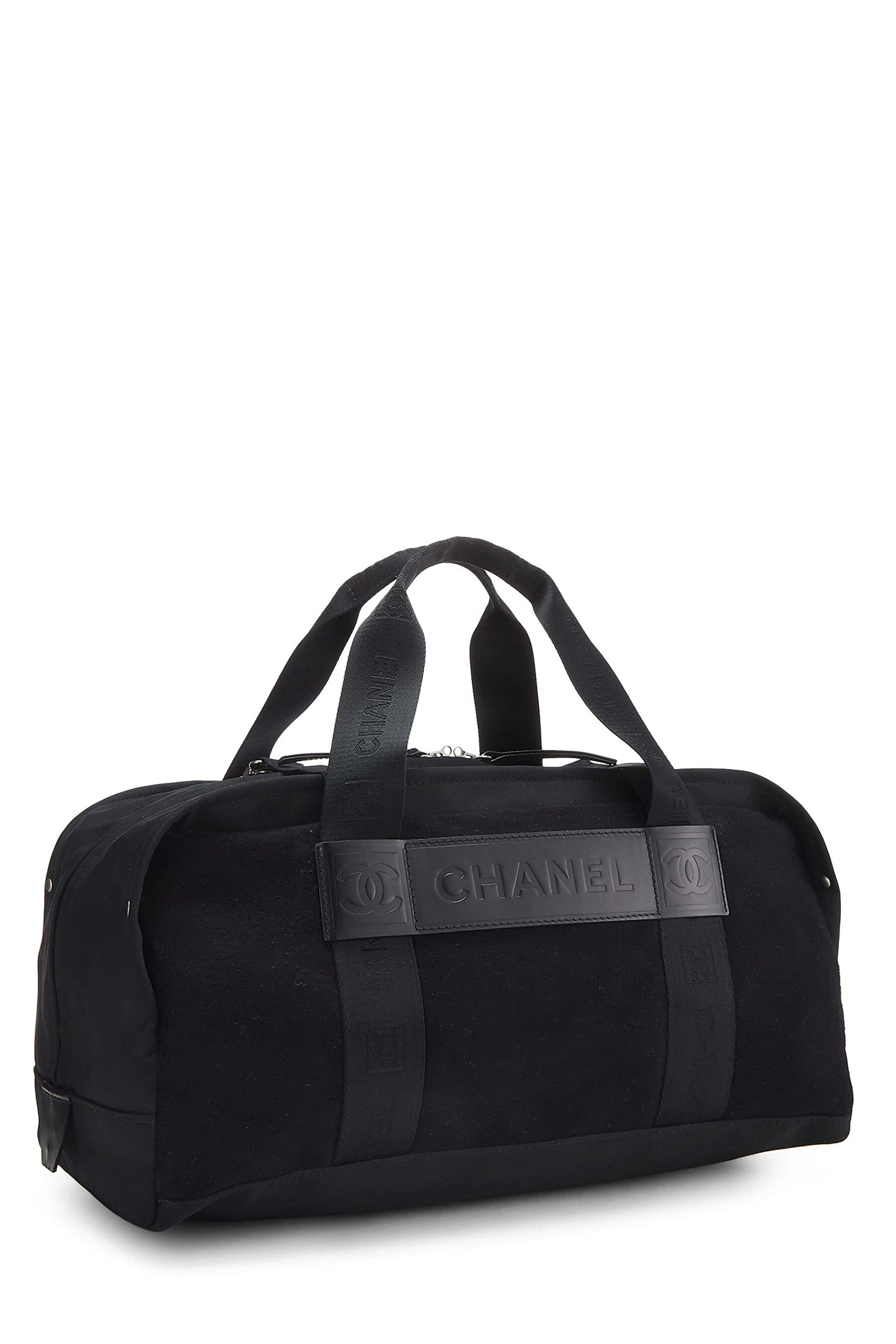 Chanel, Boston Sportline en polaire noire d'occasion, noir