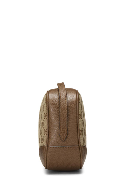 Gucci, sac à bandoulière Bree en toile GG marron d'occasion, marron